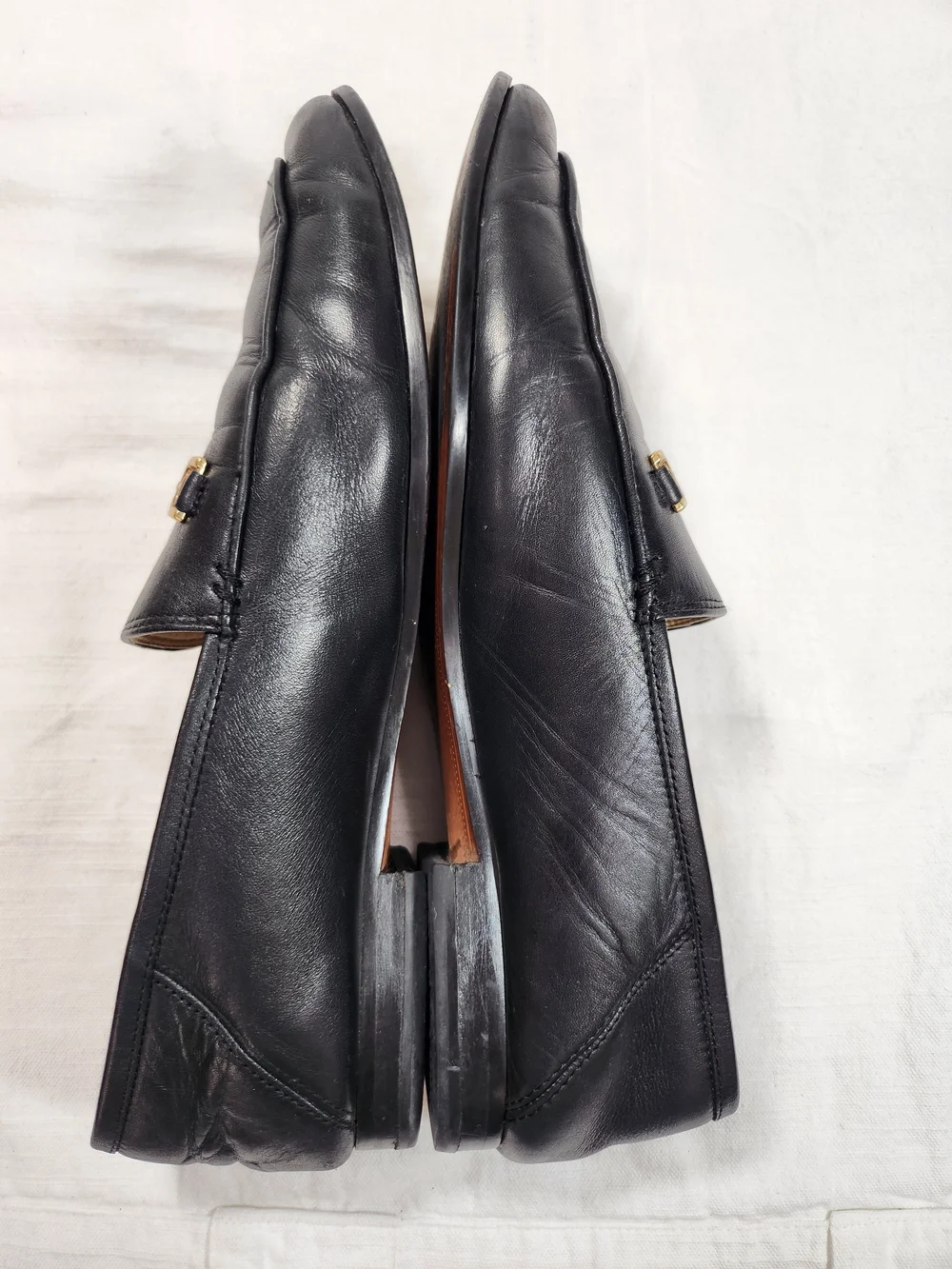Sam Edelman Black Leather Loraine Horsebit Loafers Sz 8.5 Minimalist Slip On